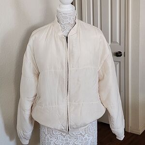 Silk Ncounter 100% Silk Bomber Jacket Size Large